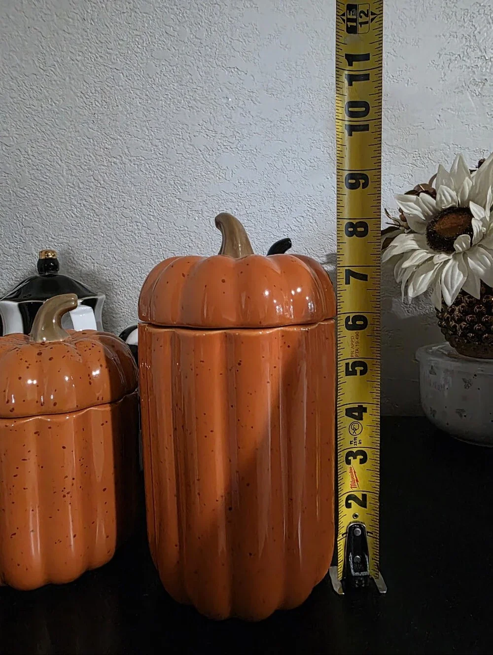 Autumn Orange Ceramic Pumpkin Canisters - Brand